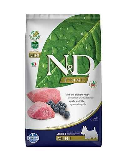 FARMINA N&D Dog GrainFree Lamb & Blueberry Adult Mini 2 x 7 kg