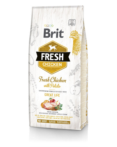 BRIT Fresh chicken with potato adult great life 2x12 kg