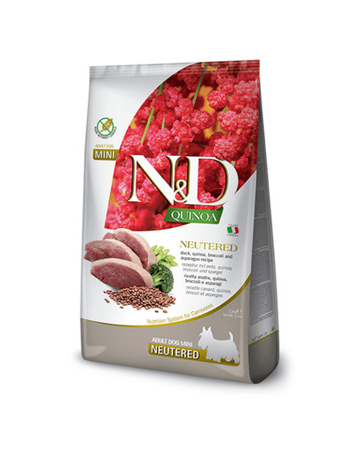 N&D Quinoa DOG Neutered Duck&Broccoli&Asp 2,5 kg