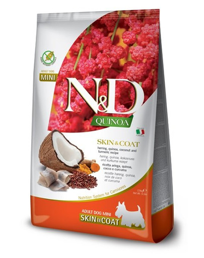 N&D Quinoa Skin&Coat Herring &Coconut Mini 2,5 kg
