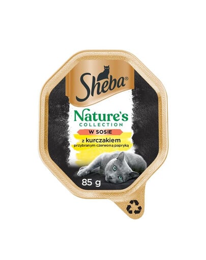 SHEBA Nature's Collection 85 g v kuracej a paprikovej omáčke