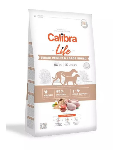 CALIBRA Dog Life Senior stredné a veľké kurča 12 kg