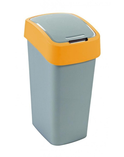 Odpadkový kôš CURVER, FLIP BIN, strieborný/žltý, 50 l