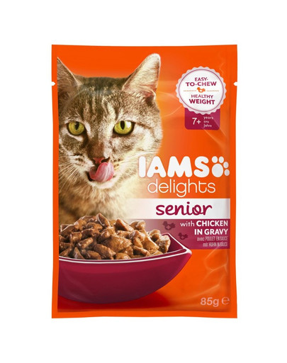 IAMS Cat Senior All Breeds Chicken In Gravy Pouch 85 g