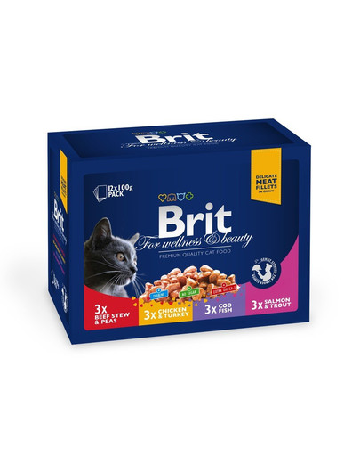 Sada vrecúšok BRIT Premium Cat Family Plate 100 g