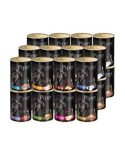 DOLINA NOTECI PIPER 24x400 g konzerva pre dospelé psy