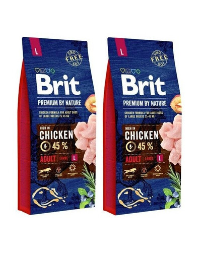 BRIT Premium By Nature Adult Large L 2 x 15 kg