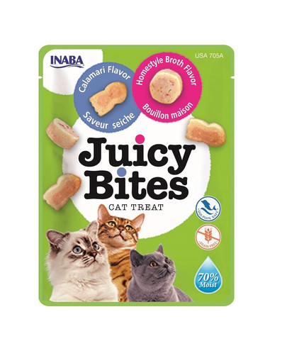 INABA Churu Cat Juicy Bites Broth&Calamari Flavor 3x11,3g