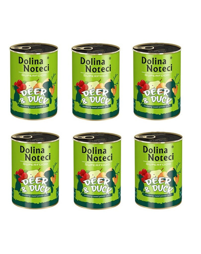 DOLINA NOTECI Premium SuperFood Jeleň a kačica 400 g x 6 ks