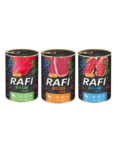 DOLINA NOTECI RAFI Mix chuť zverina, jahňacie mäso, kačacie mäso 36x400g