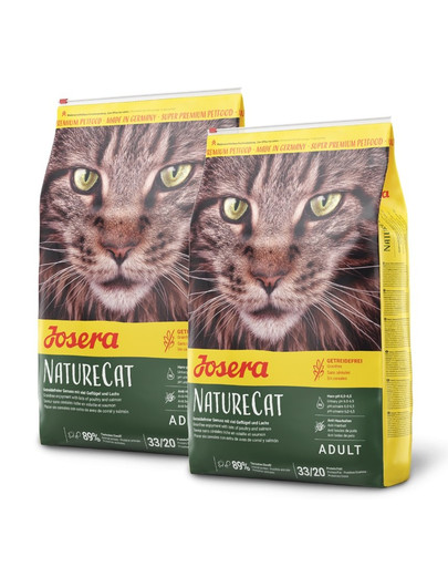 JOSERA Nature Cat pre nutrične citlivé mačky a mačiatka 2 x 10 kg