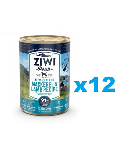 ZIWIPEAK Dog Mackerel & Lamb 12x 390 g