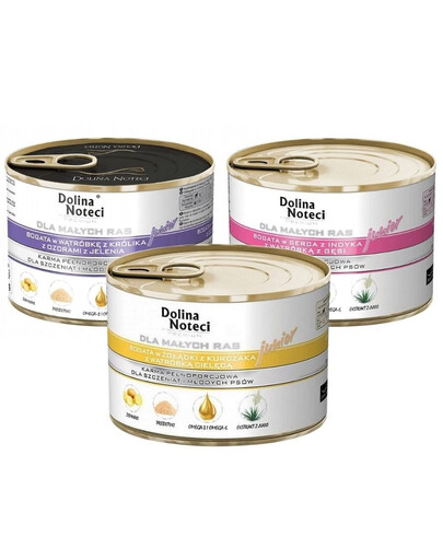 DOLINA NOTECI Junior Premium Mix příchutí pro malé rasy 12x185g