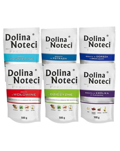 DOLINA NOTECI Premium Mix príchute 10x500g bez hydiny