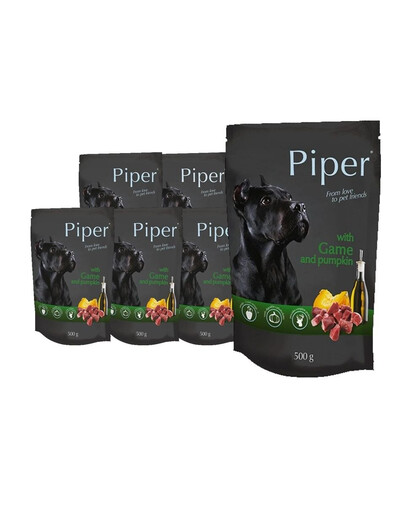 DOLINA NOTECI PIPER so zverinou a tekvicou, konzerva pre dospelých psov 10x500 g