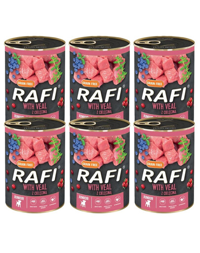 DOLINA NOTECI RAFI Teľacie 6x400 g Teľacia konzerva pre psov