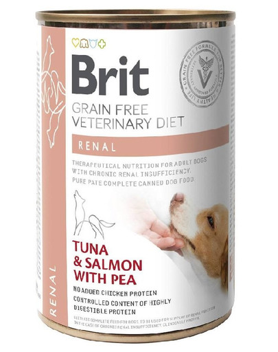 BRIT Veterinary Diet Renal Tuna&Salmon&Pea 24x400 g