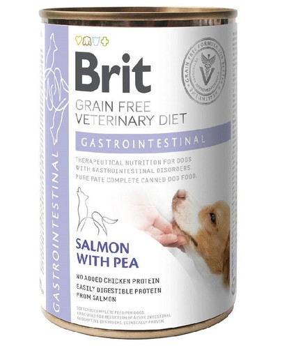 BRIT Veterinárna diéta Gastrointestinal Losos s hráškom 12x400 g