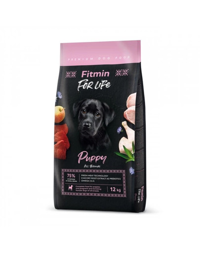 FITMIN Dog For Life Puppy 12 kg krmivo pro šteňata