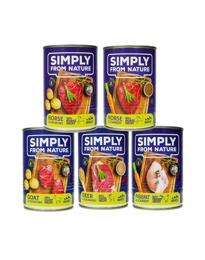 SIMPLY FROM NATURE Konzervy Mix príchutí 30 x 400g