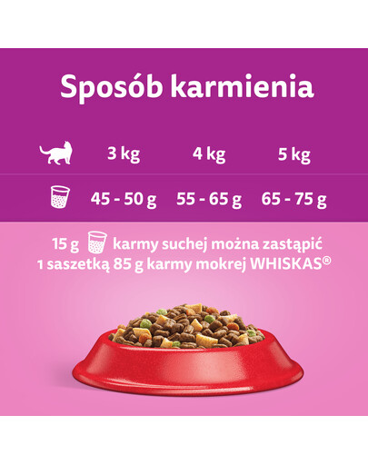 WHISKAS Adult 300g sucha karma dla dorosłych kotów z pyszną wołowiną