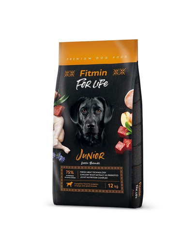 FITMIN Dog For Life Junior Veľké plemeno 12kg pre šteňatá veľkých plemien