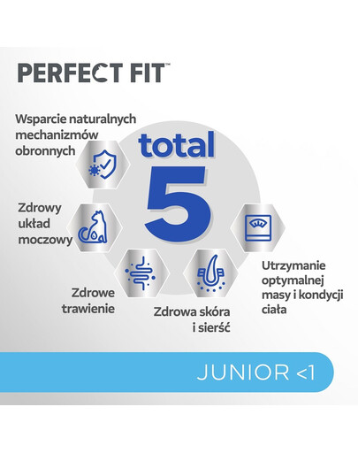 PERFECT FIT Junior <1 Kompletné krmivo pre koťata bohaté na kuracie mäso 7 kg