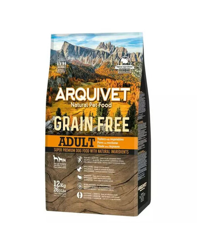 ARQUIVET Grain Free Adult Krůtí maso se zeleninou 12 kg