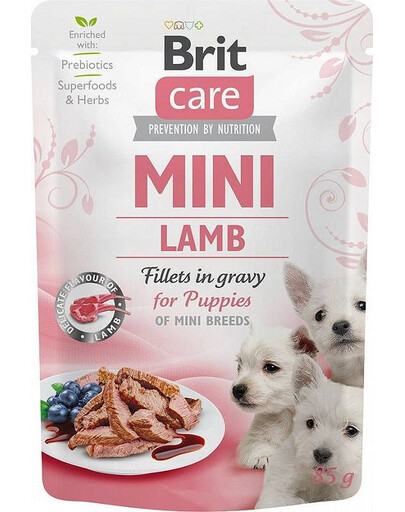 BRIT CARE Mini Puppy Pouch Lamb 24x85g