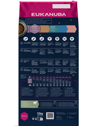 EUKANUBA Grain Free L Puppy Jehněčí 12 kg pre šteňatá veľkých plemien