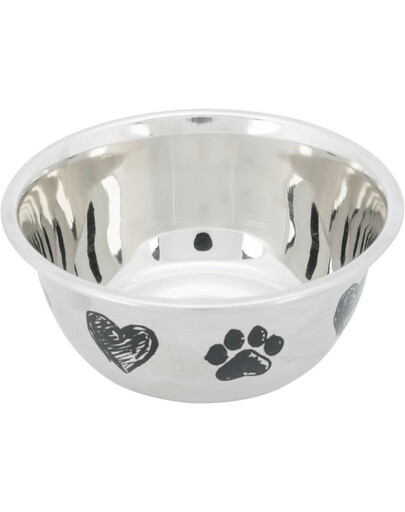 TRIXIE Nerezová miska s gumovým dnom a obrázkom 0,5 l