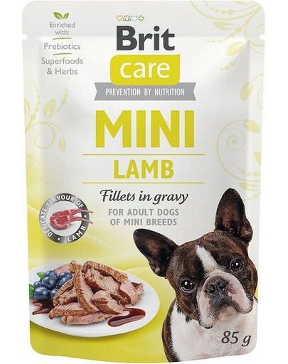 BRIT CARE Mini Adult Pouch Lamb 24x85 g