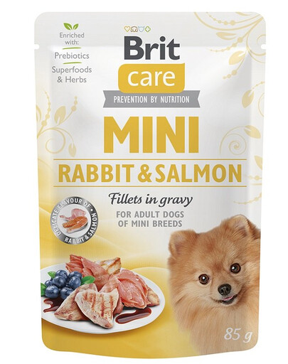 BRIT CARE Mini Adult Pouch Rabbit&Salmon 24x85g