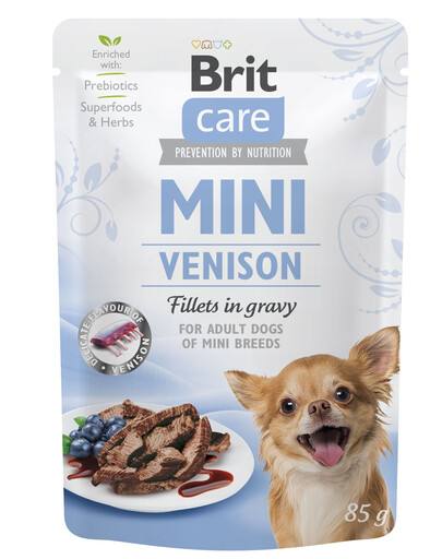 BRIT CARE Mini Adult Pouch Venison 24x85g