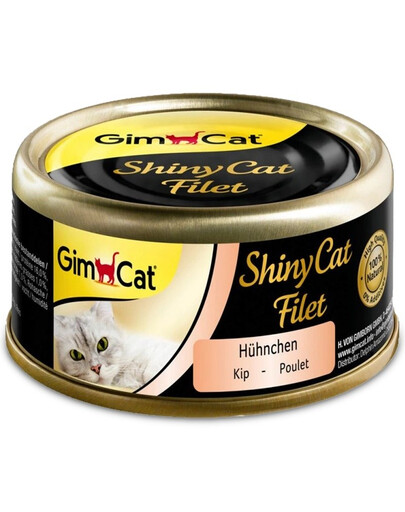 GIMCAT Shiny Cat Filet Chicken in Broth 70 g s kuracím mäsom vo vývare