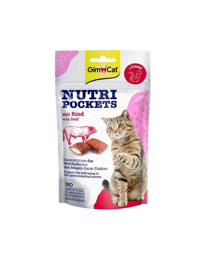 GIMCAT Nutri Pockets s hovädzím mäsom 60 g s hovädzím mäsom