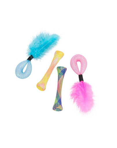 TRIXIE Sada hračiek pre mačky s mačacím šarmom, 4 ks