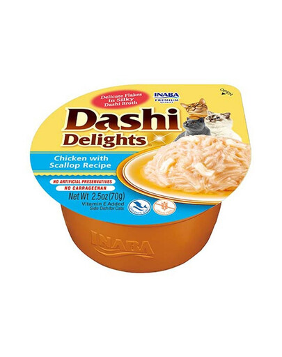 INABA Cat Dashi Delights kura a hrebenatky 70 g