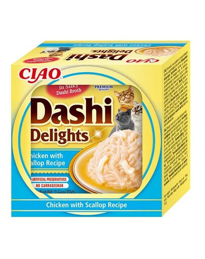 INABA Cat Dashi Delights kura a hrebenatky 70 g