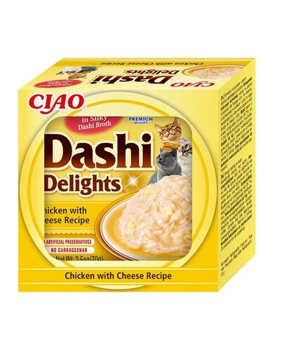 INABA Cat Dashi Delights kuracie mäso a syr 70 g