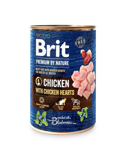 BRIT Premium by Nature Chicken and hearts 400 g