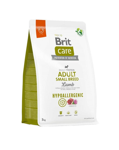 BRIT CARE Hypoallergenic Adult Small Breed Lamb 3 kg