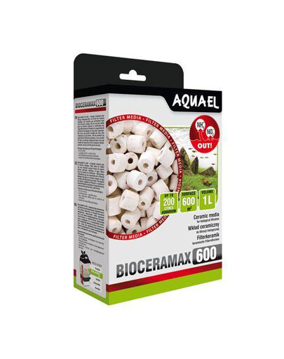  Aquael Bioceramax 600 (N) keramická vložka [1 liter] pre biologickú filtráciu vody