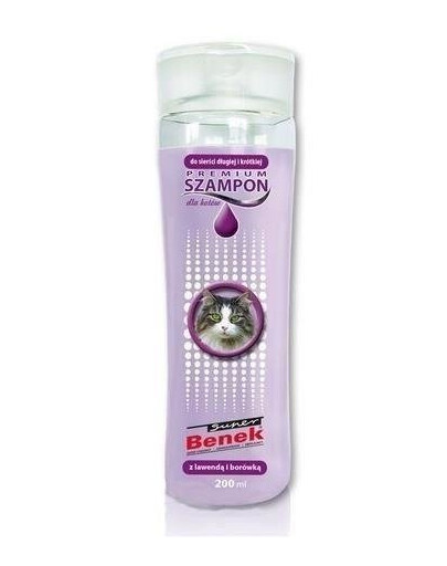 Super Benek Lavender Premium Shampoo for Cats 200ml - šampon pro kočky s vůní levandule 200ml