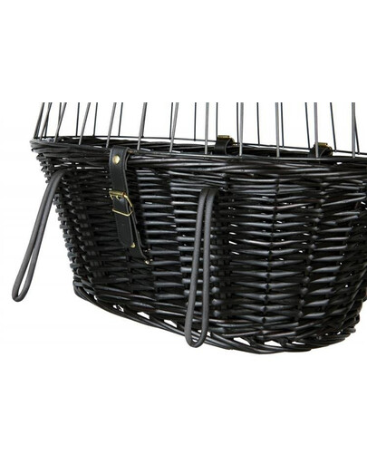 Trixie proutěný košík na kolo 50x41x35 cm černý