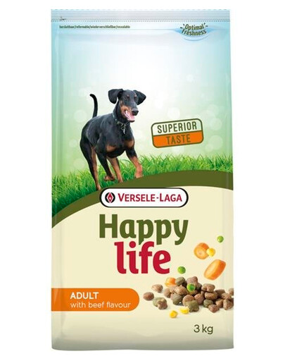 Versele-Laga Happy Life Adult Beef 15 kg - krmivo pro dospělé psy