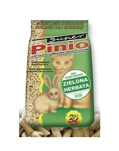 Super Benek Pinio Green Tea 5 l - stelivo pro kočky s vůní zeleného čaje 5l