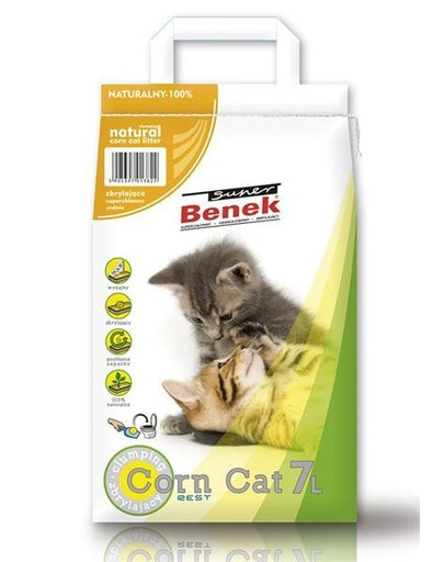 Certech Super Benek Corn Cat Natural podstielka pre mačky 7 l