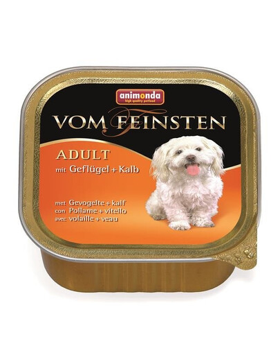 Animonda Vom Feinsten Adult Mit Geflugel + Kalb 150 g konzerva pre dospelých psov s hydinovým a teľacím mäsom