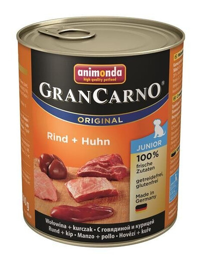 Animonda Grancarno Junior Rind + Huhn 800 g konzerva pre šteňatá s hovädzím a kuracím mäsom